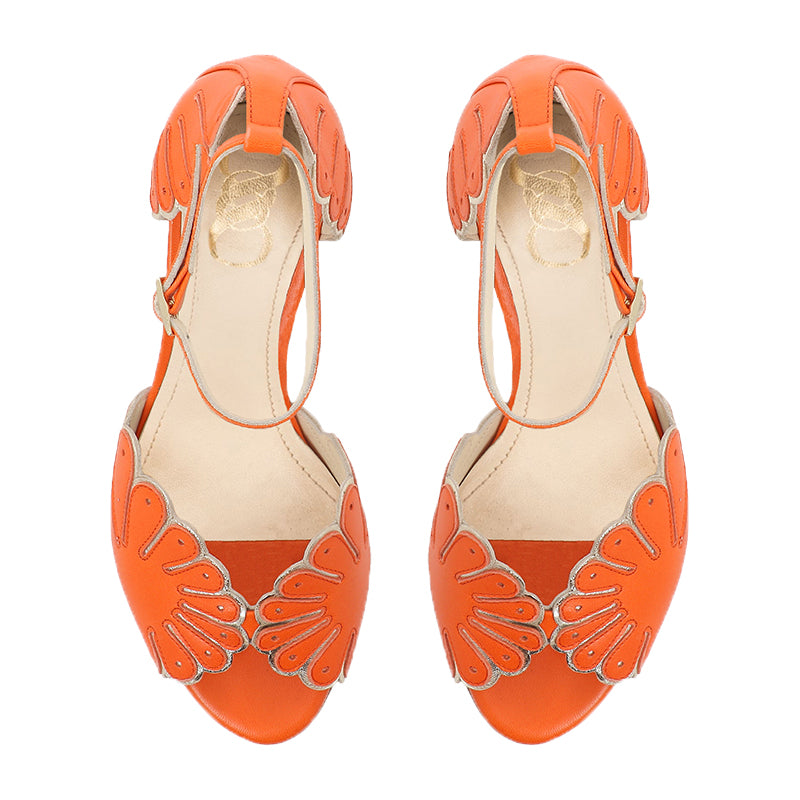 chaussures de mariage orange