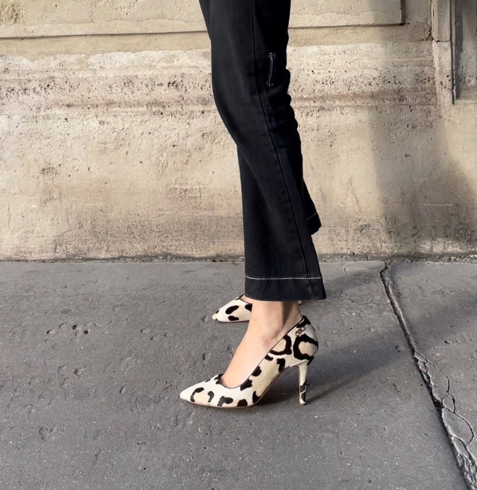 escarpins leopard confortable femme sur mesure