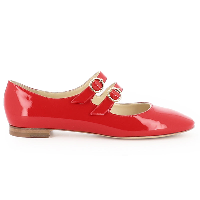 chaussure chic plate rouge 