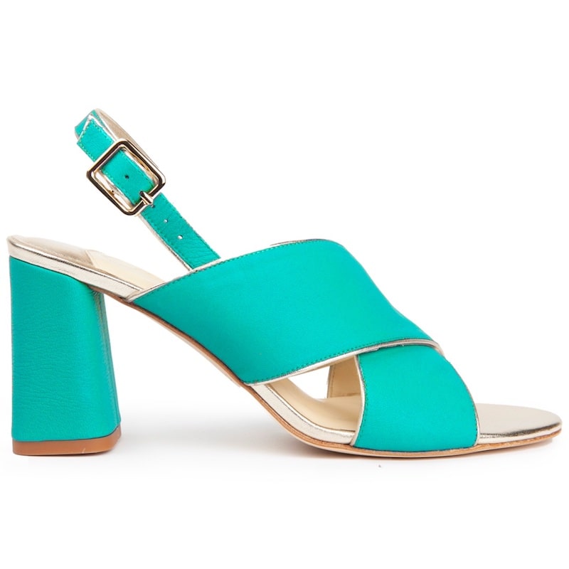 chaussure personnalisable femme bleu turquoise sandale